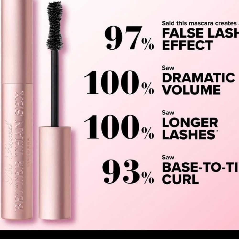 2x’s Too Faced Better Than Sex Volumizing Mascara|Volume, Length+Peptides NEW! - Picture 10 of 11